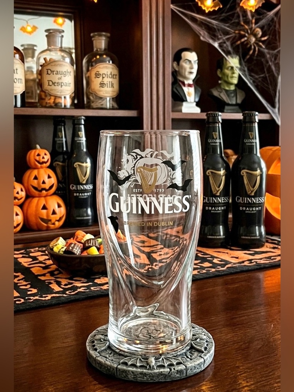 Guinness Halloween Bat Pint Glass "Unleash The Darkness" Limited Edition